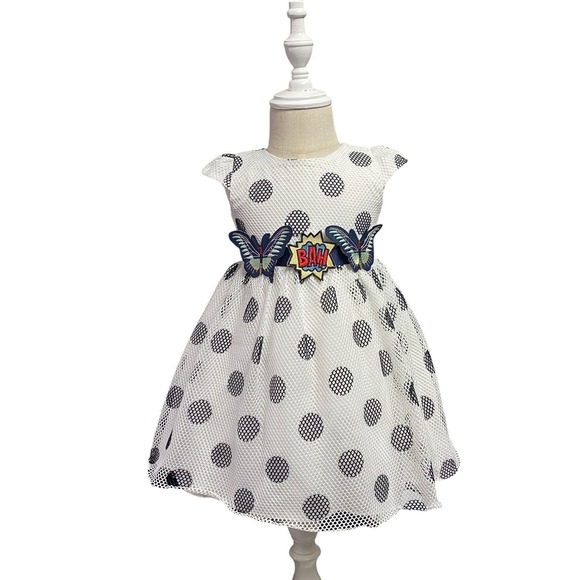 Miss Rose Toddler Children Girls Dress 18 Months Butterfly Fishnet Spring Summer - Picture 1 of 6